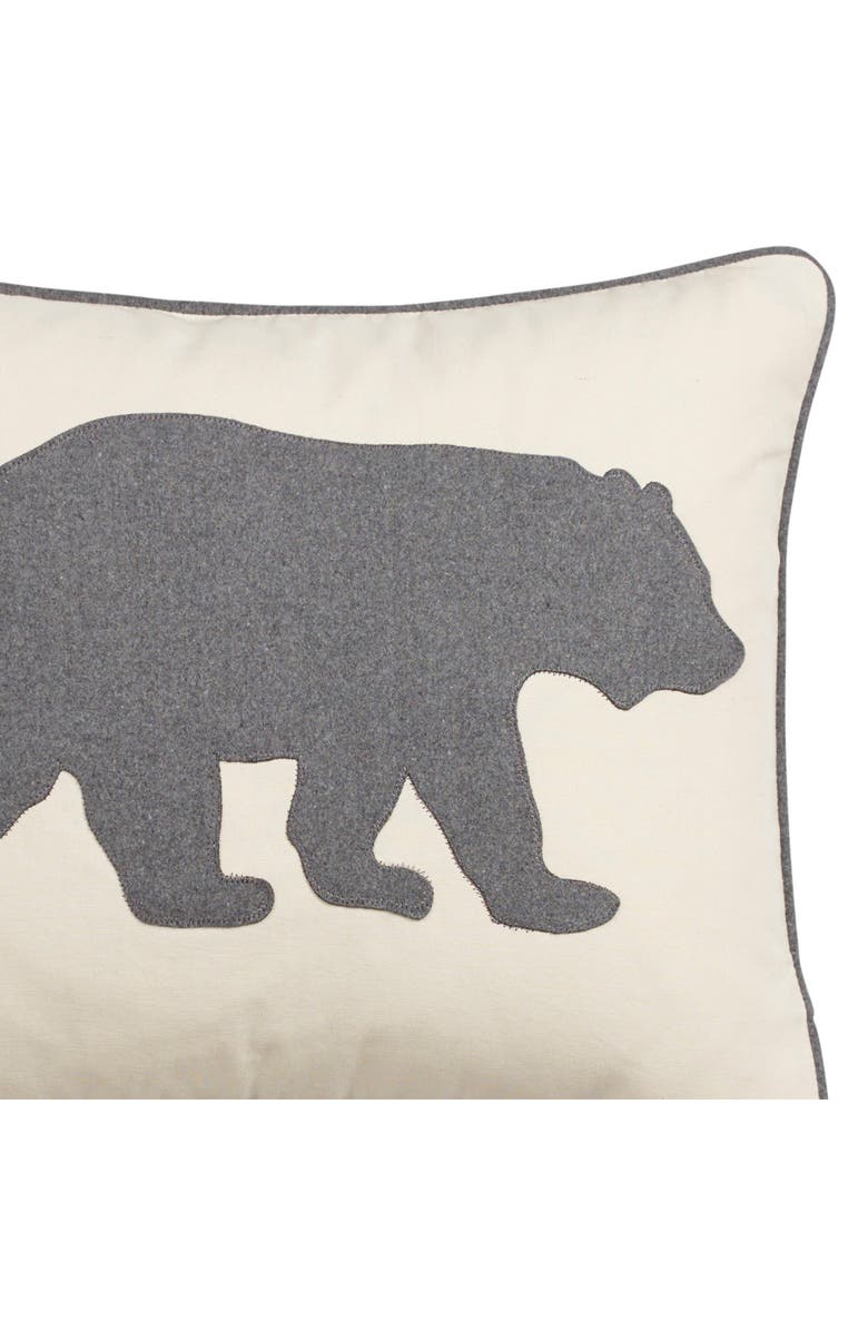 Eddie Bauer Bear Throw Pillow, Alternate, color, Grey