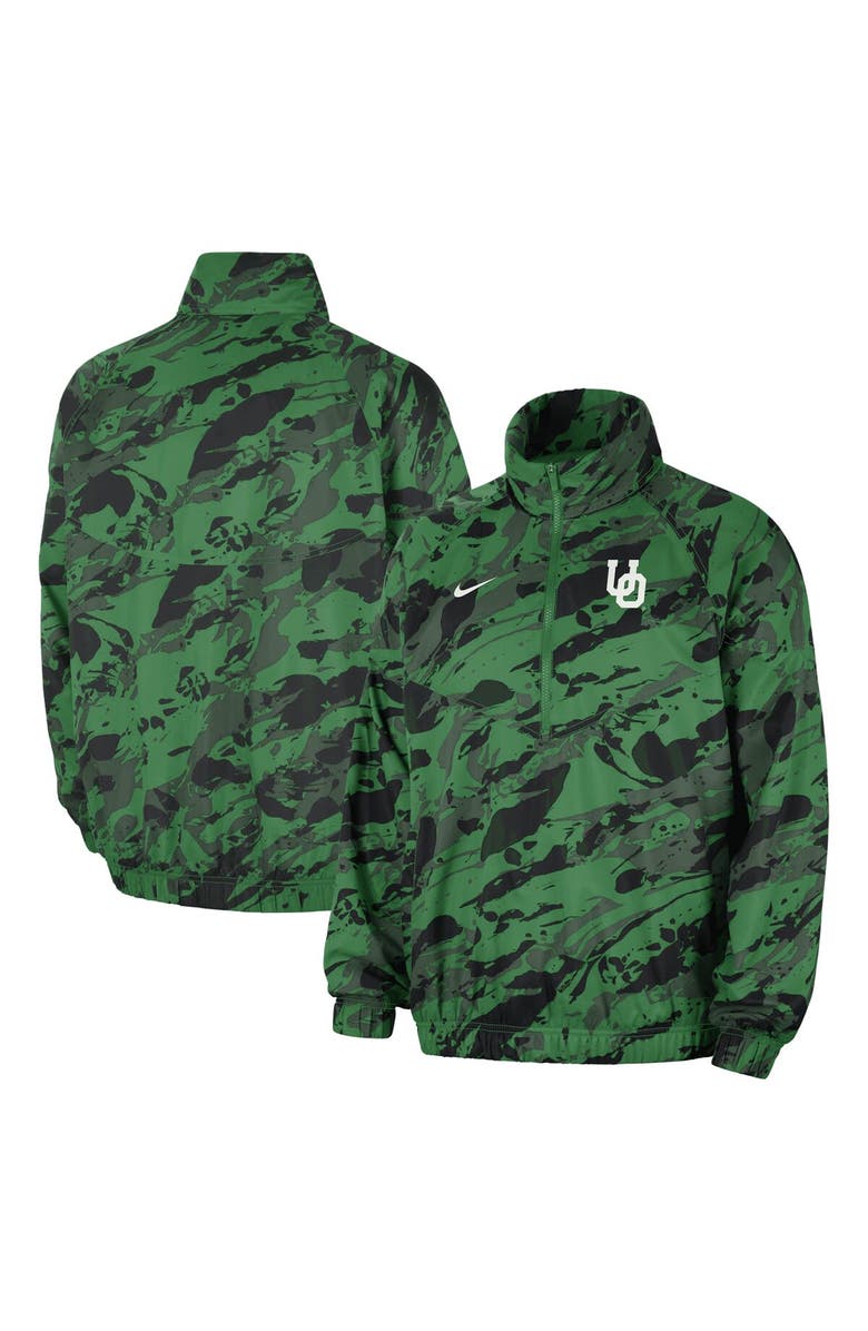 Nike Men's Nike  Green Oregon Ducks Anorak Half-Zip Jacket, Main, color, 