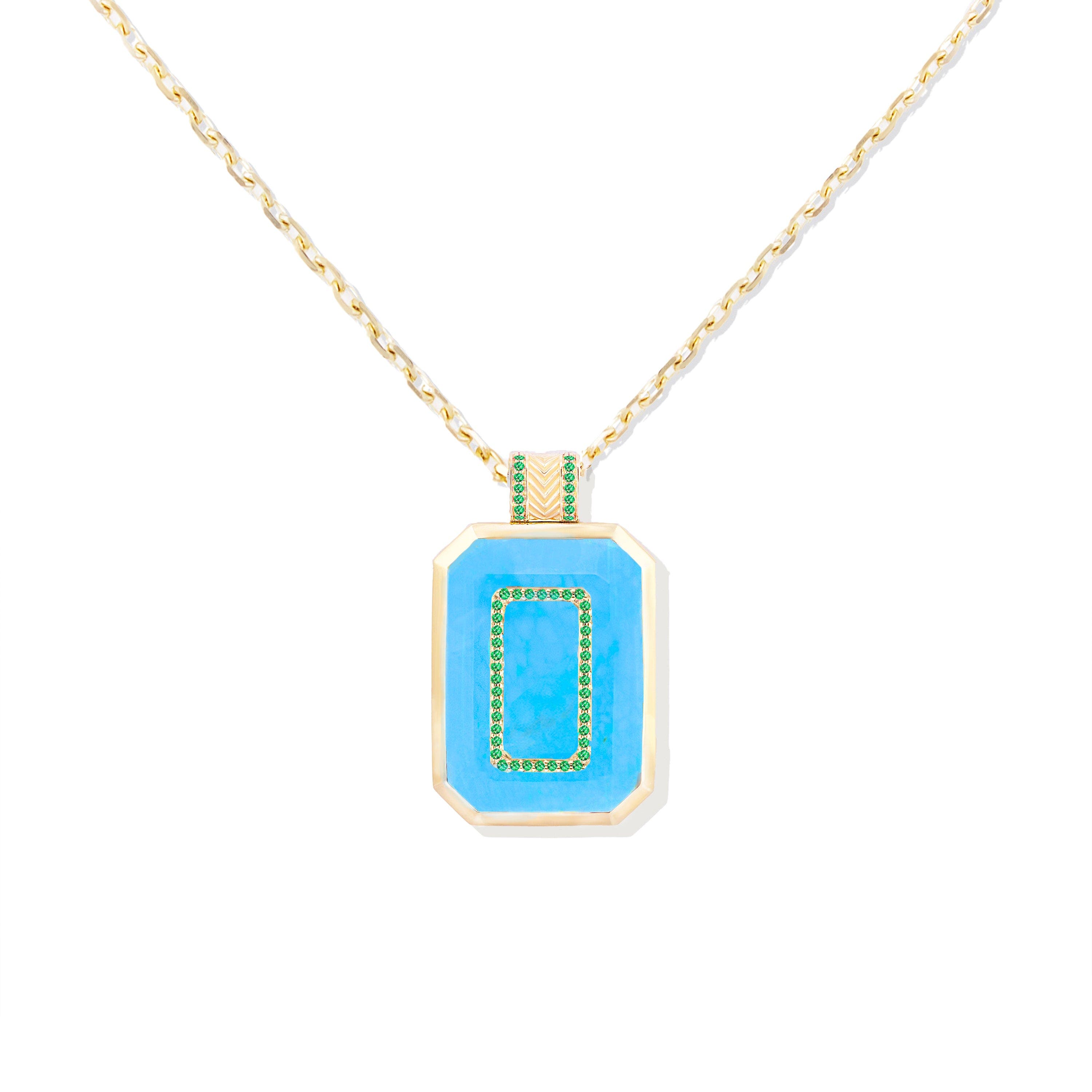 Turquoise & Emerald-Gold