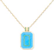 Campbell + Charlotte Spark Emerald Cut Pendant Necklace
