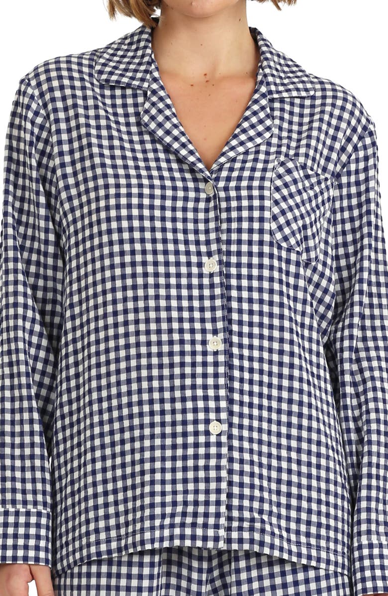 Papinelle Gingham Seersucker Pajamas, Alternate, color, 
