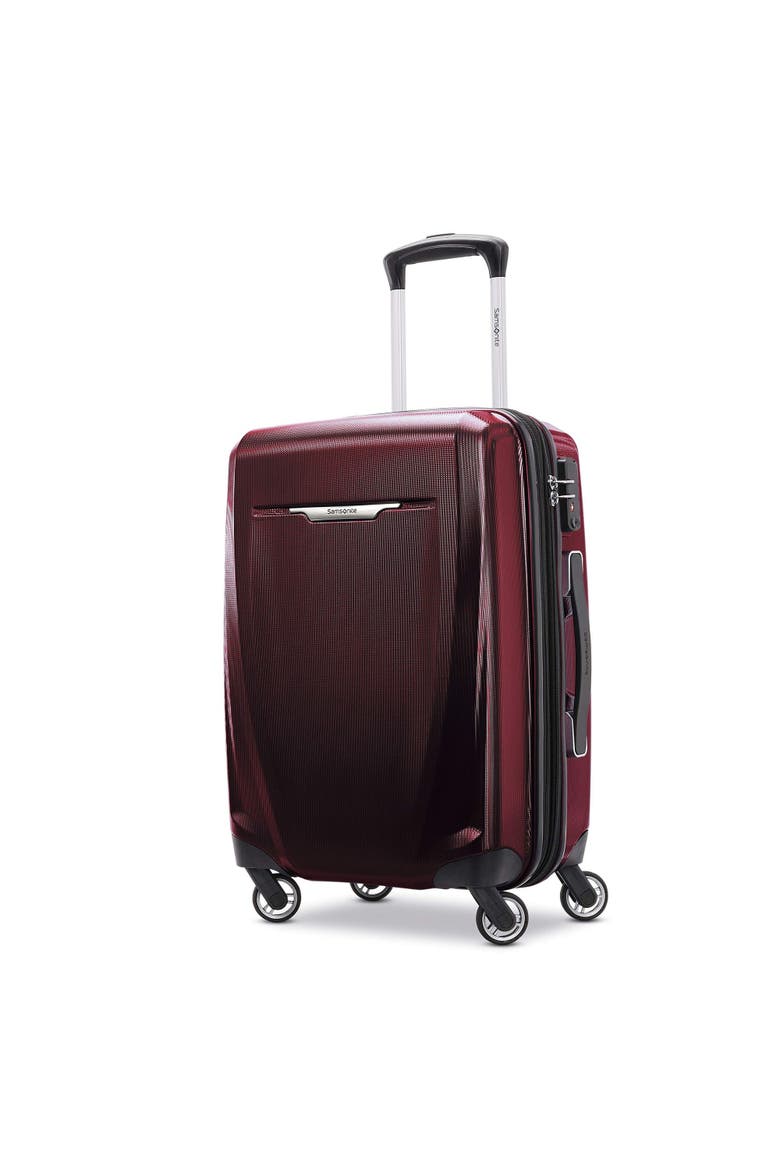 Winfield 3 DLX 20" Carry On Spinner Luggage, Main, color, Burgundy