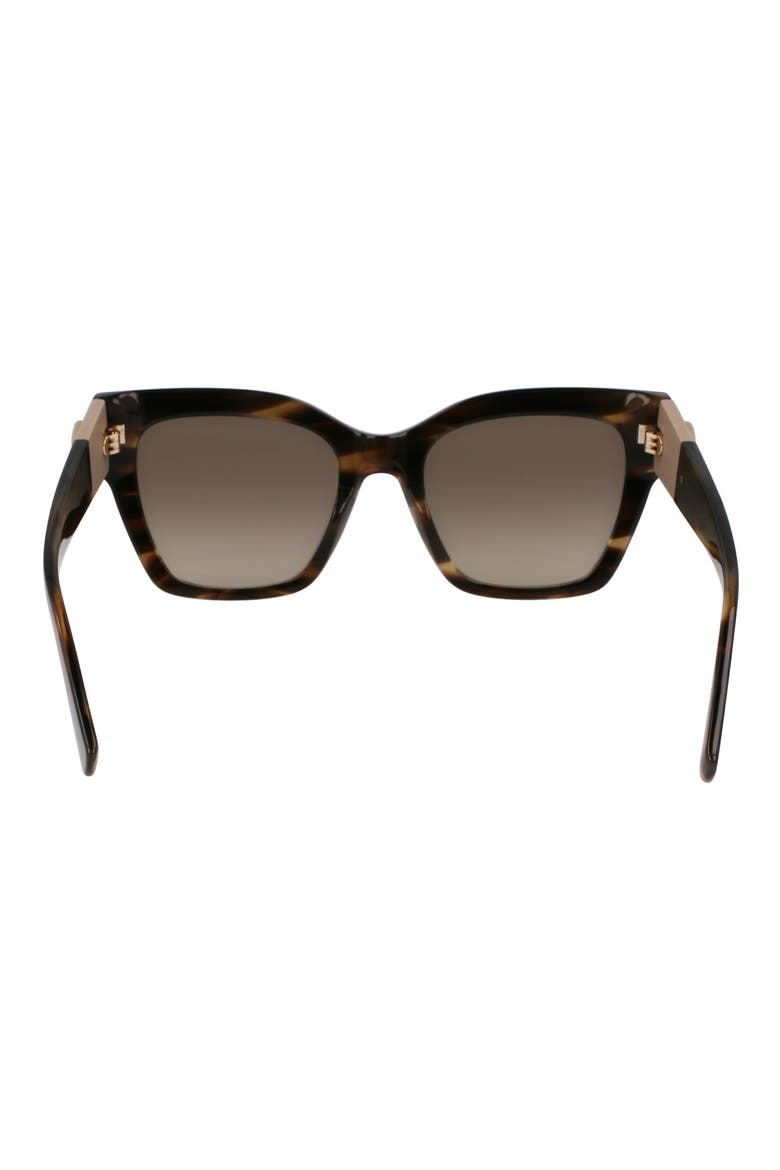 Medallion 52mm Modified Rectangular Sunglasses, Alternate, color, STRIPED GREEN