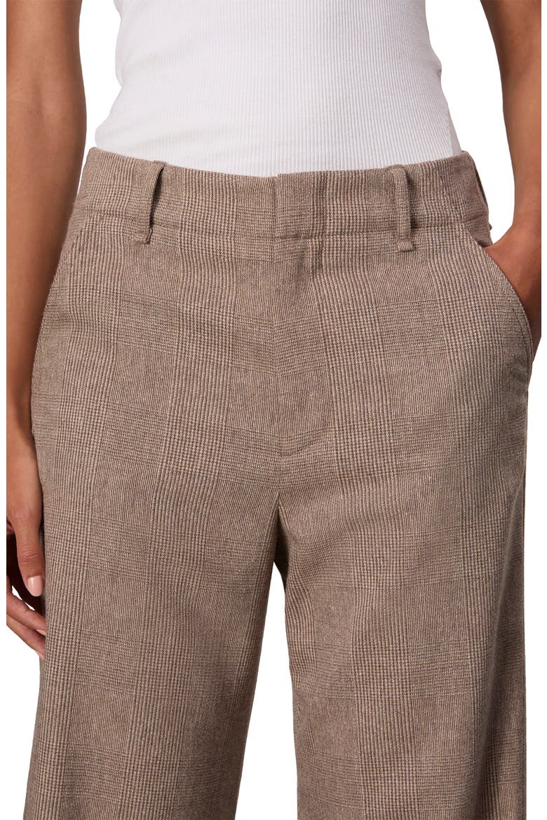 Shea Plaid Stretch Wool Straight Leg Pants, Alternate, color, CAMELPLD