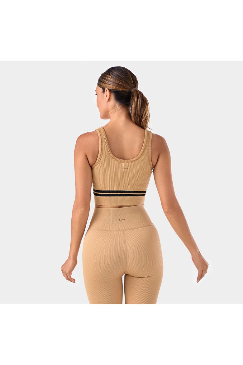 Seamless Vibe Rib Bra, Alternate, color, CAPPUCINO