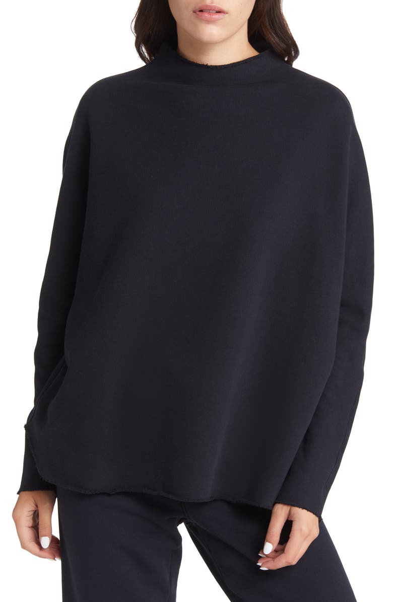 Frank 
Eileen Effie Funnel Neck Capelet Sweatshirt, Main, color, British Royal Navy