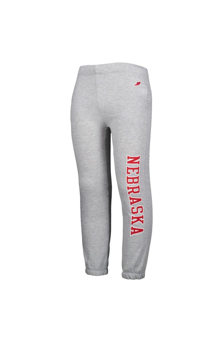 LEAGUE COLLEGIATE WEAR Youth League Collegiate Wear Heather Gray Nebraska Huskers Essential Pants, Alternate, color, Heather Gray