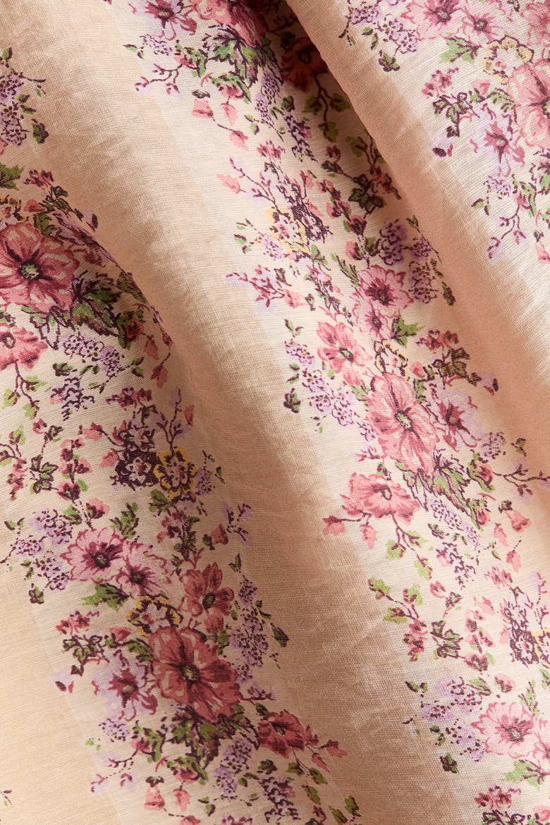 Flared-skirt Halterneck Dress, Alternate, color, Light dusty pink/floral