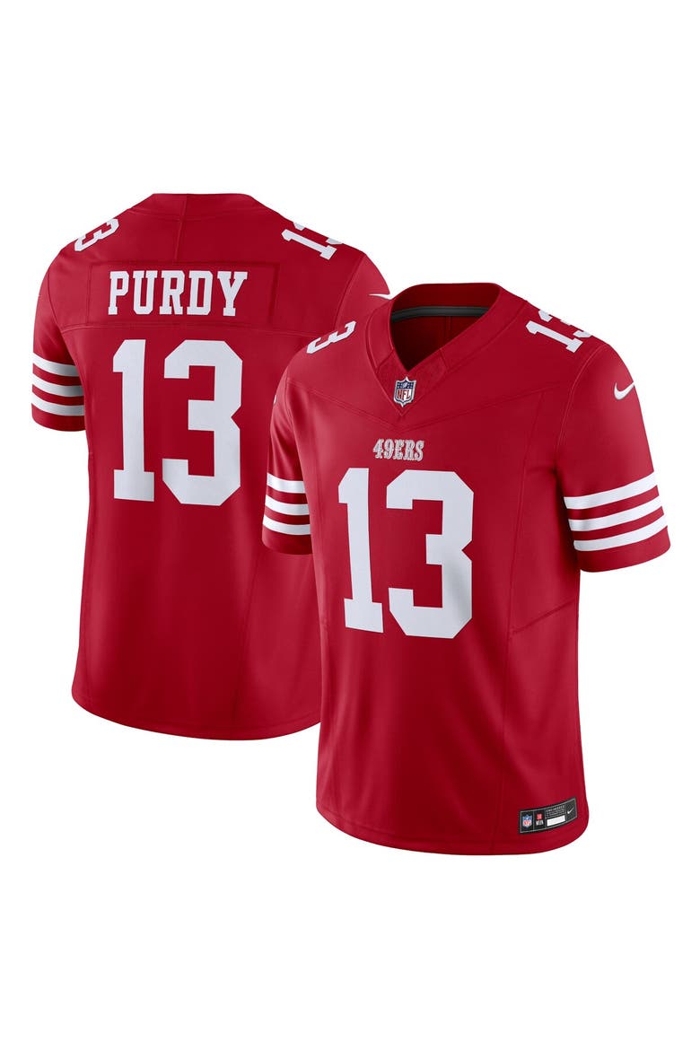 Men's Nike Brock Purdy Scarlet San Francisco 49ers Vapor F.U.S.E. Limited Jersey, Main, color, Scarlet
