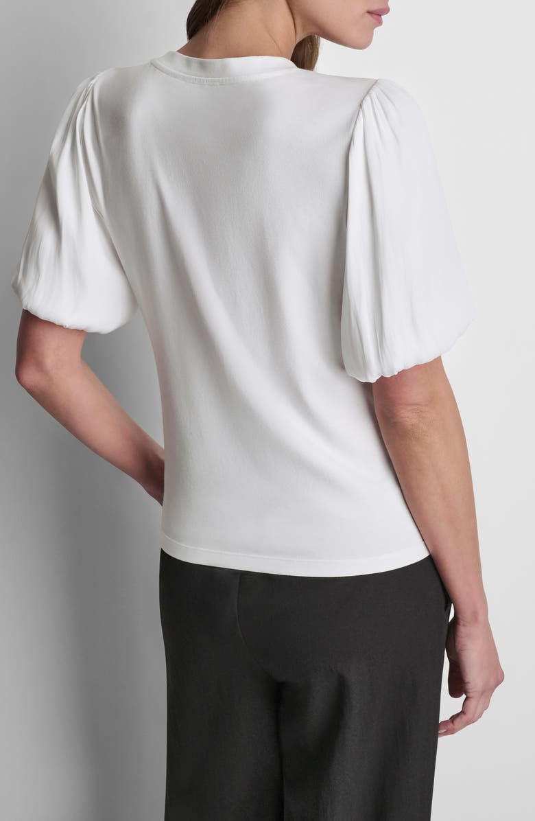 DKNY Mixed Media Top, Alternate, color, White
