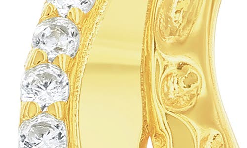 Simona Cubic Zirconia Wavy Hoop Earrings