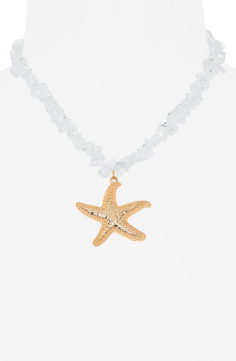 BP. Starfish Pendant Necklace, Alternate, color, Gold