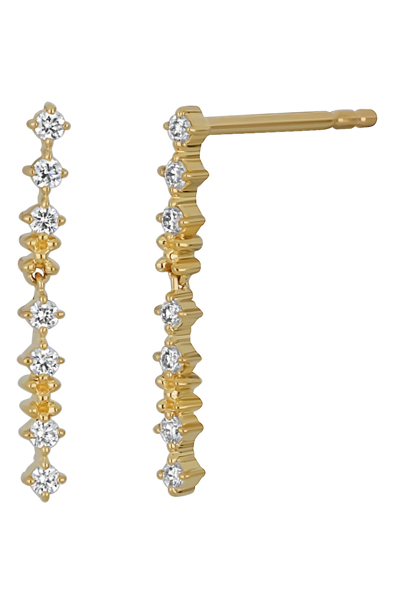 Bony Levy Mykonos Diamond Linear Drop Earrings