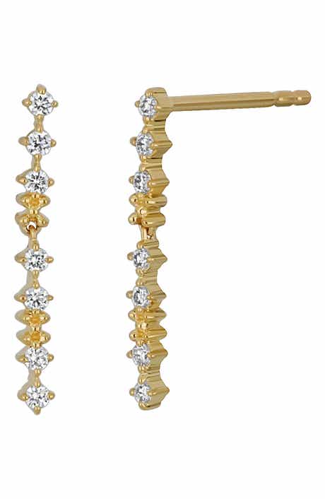 Bony Levy Mykonos Diamond Linear Drop Earrings