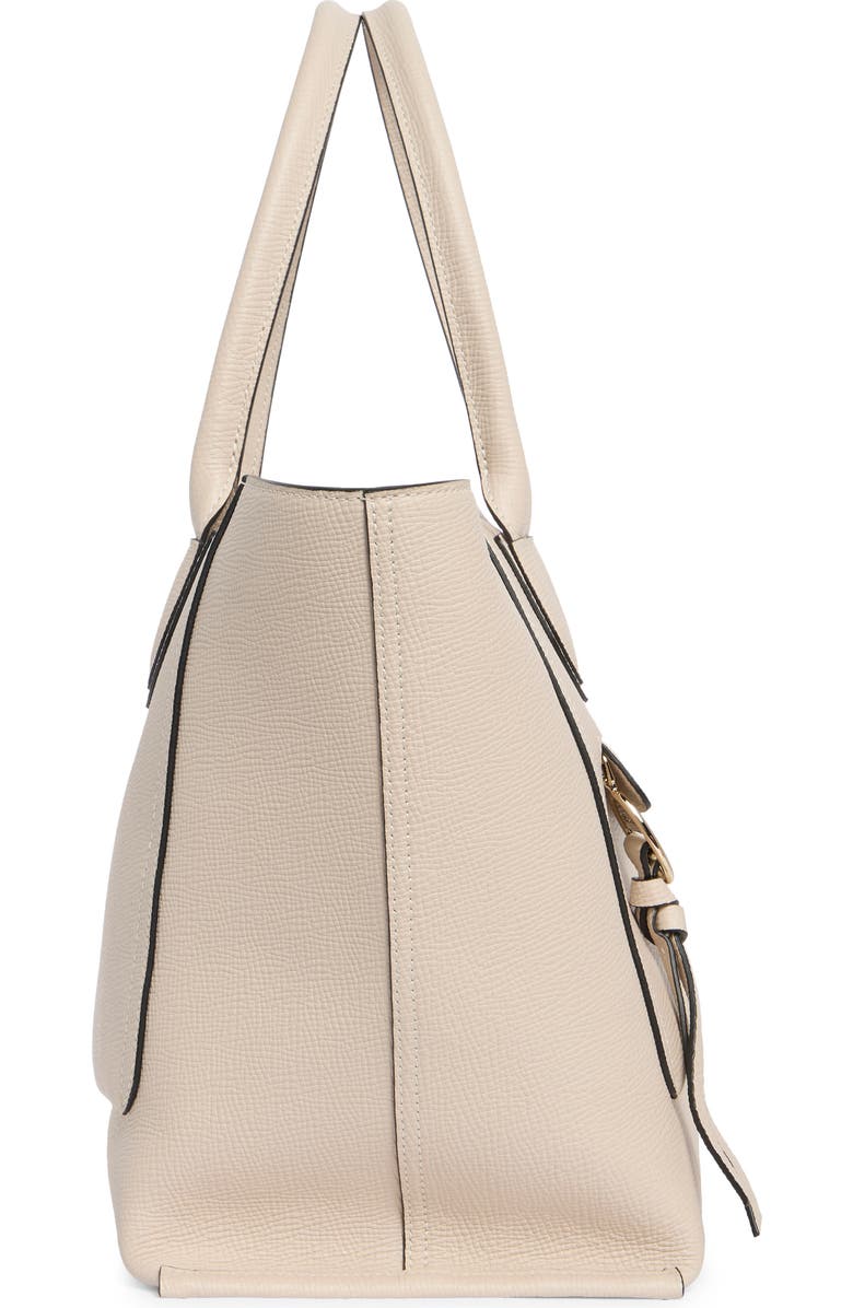 Longchamp Large Mailbox Leather Top Handle Bag, Alternate, color, Chalk