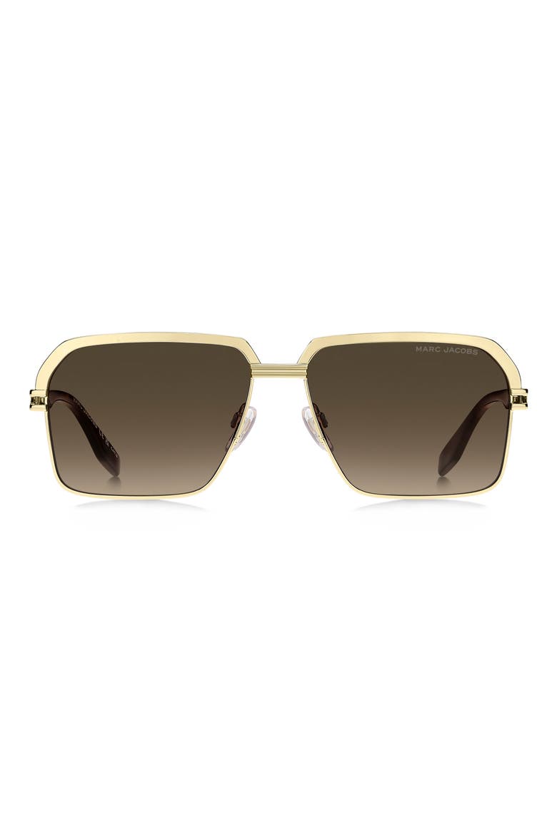 MARC 839/S 59mm Gradient Rectangle Sunglasses, Main, color, GOLD HAVANA