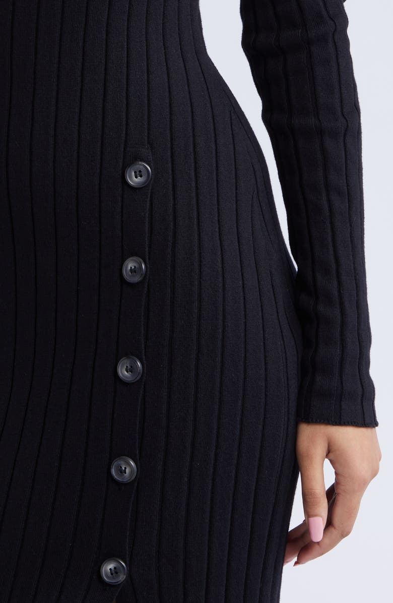 Open Edit Women's Button Sweater Midi Dress, Alternate, color,