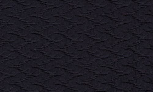 Emporio Armani Geometric Pattern Boat-neck Textured Knit Jumper In Black