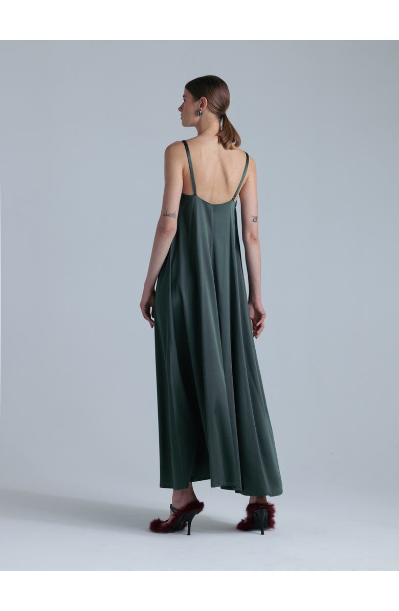 Alas Aphrodite Sleeveless Silk Maxi Dress, Alternate, color, Rich Green