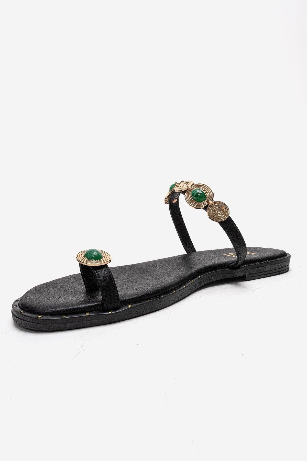 Forever & Always Shoes Martinez Leather Thong Sandal, Alternate, color, Black