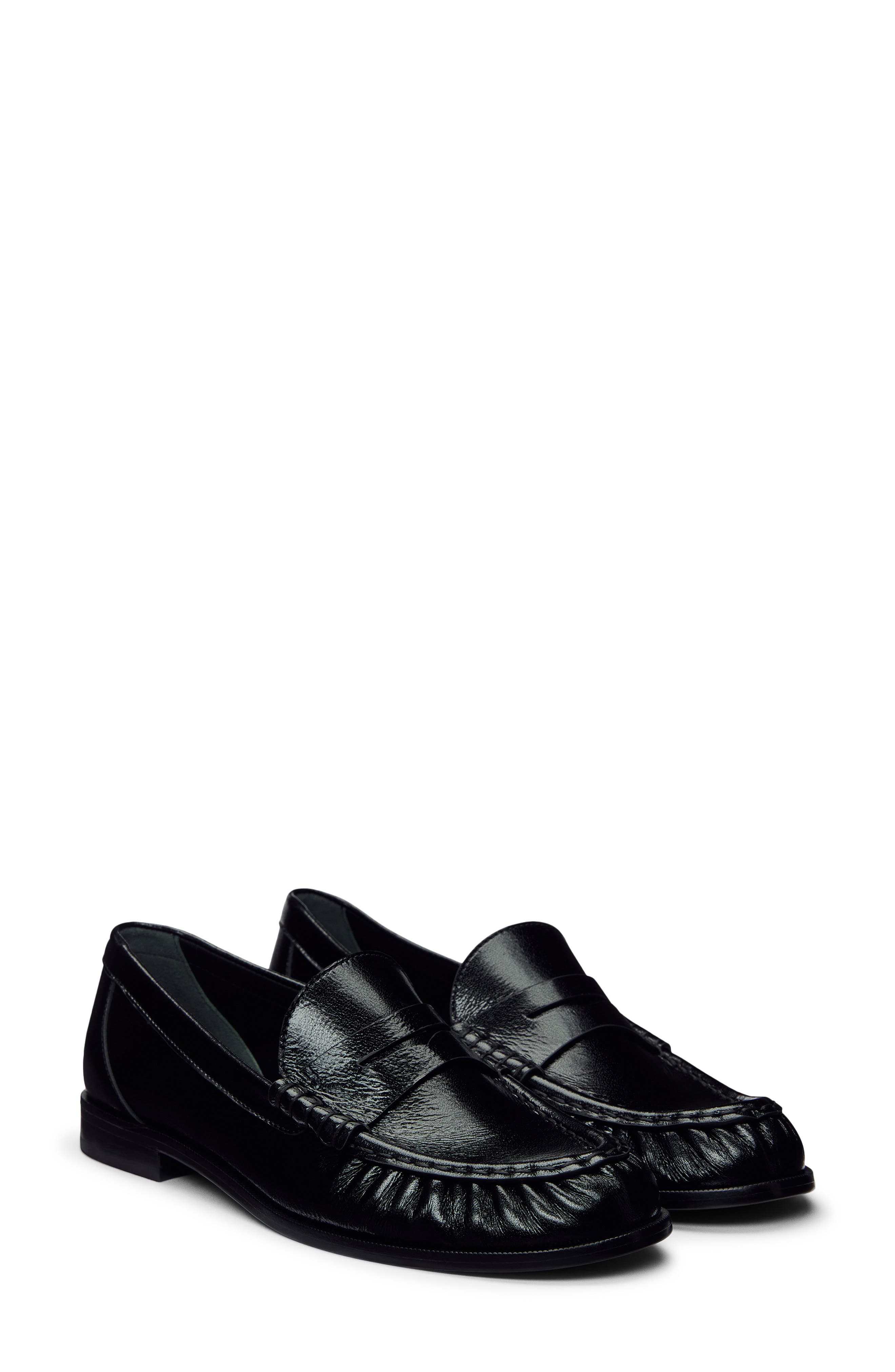 BLACK CRINKLE PATENT