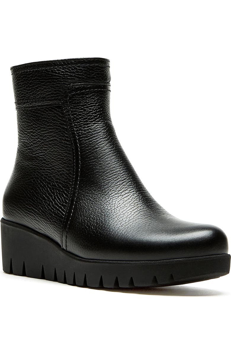 La Canadienne Token Waterproof Wedge Bootie, Main, color, Black