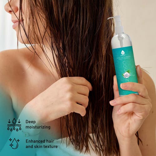 Pursonic Hair Strengthening Bundle Fractionated Coconut Oil, One-step Hair Dryer & Volumizer Brush, In Black