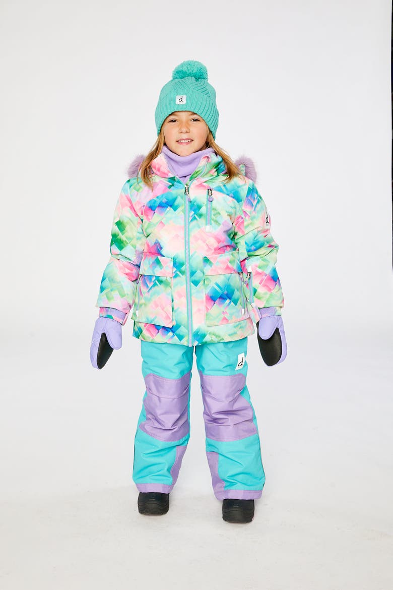 Diamond Play Jacket & Reinforced Pants Two Piece Snowsuit, Alternate, color, Multicolored with a Diamond