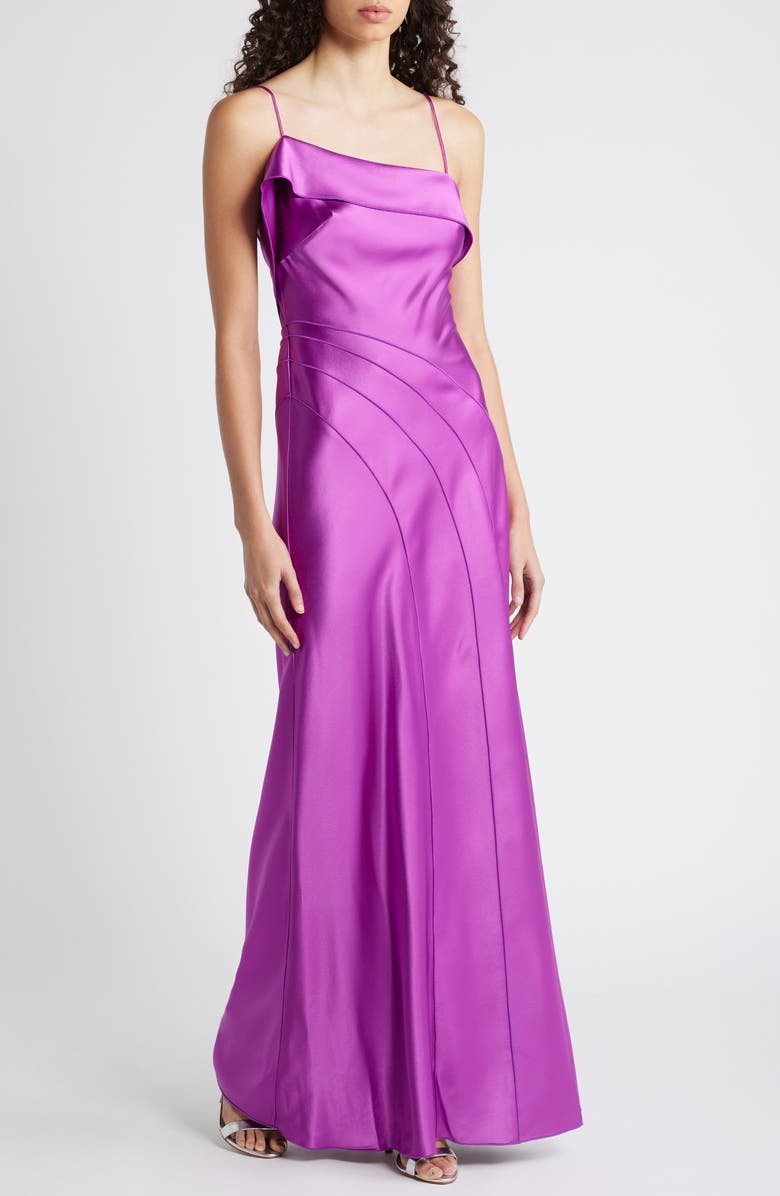 Zetland Ruffle Satin Gown