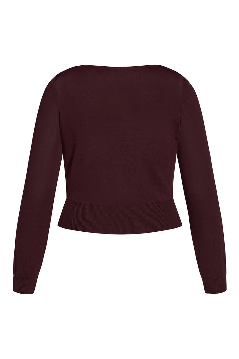 French Kiss Cardigan, Alternate, color, SPICED PLUM