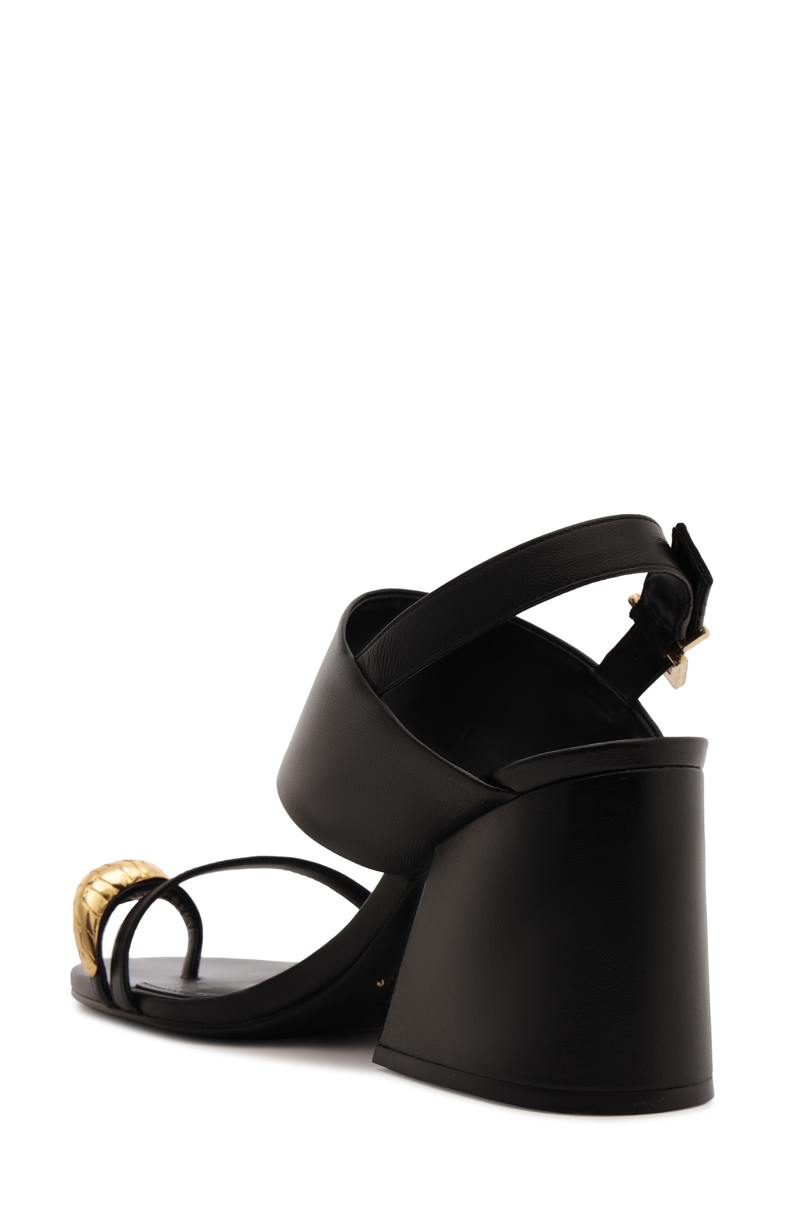 Schutz Mandy Ankle Strap Block Heel Sandal, Alternate, color, Black