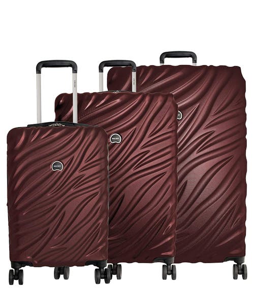 Delsey Paris Alexis Hardside 3-piece (21"/25"/29") Expandable Spinner Luggage Set In Burgundy
