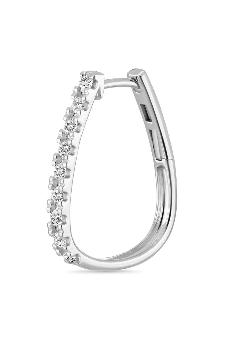 18K Gold Audrey Diamond Hoop Earrings, Alternate, color, 18K WHITE GOLD