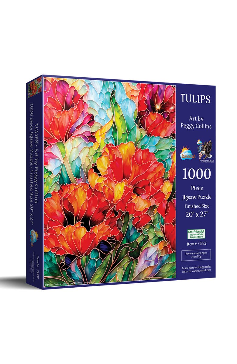 Sunsout Tulips 1000 piece Jigsaw Puzzle for Adults, Main, color, Multicolor