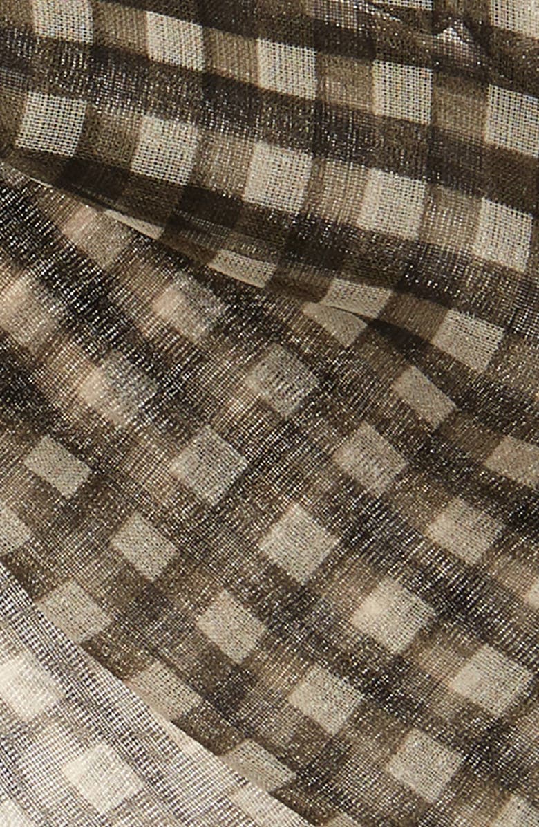 Fendi Silk Organza Bow Scrunchie, Alternate, color,