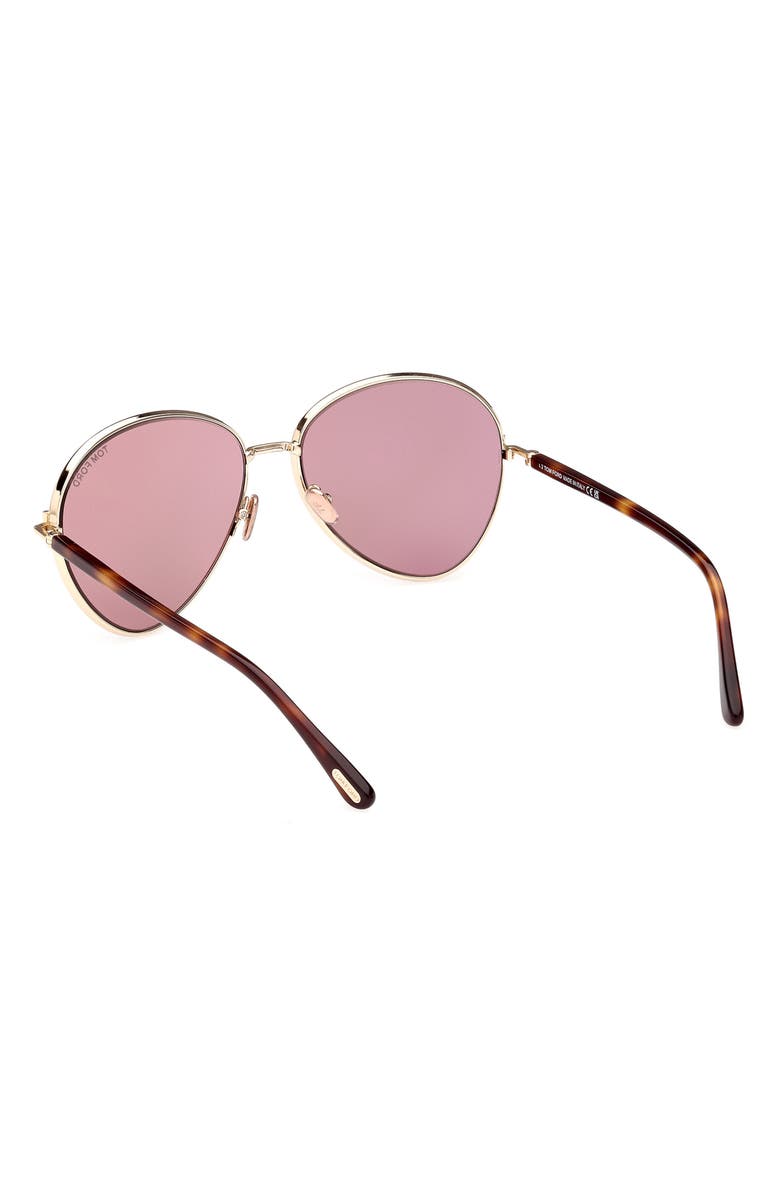 TOM FORD Rio 59mm Pilot Sunglasses, Alternate, color, 