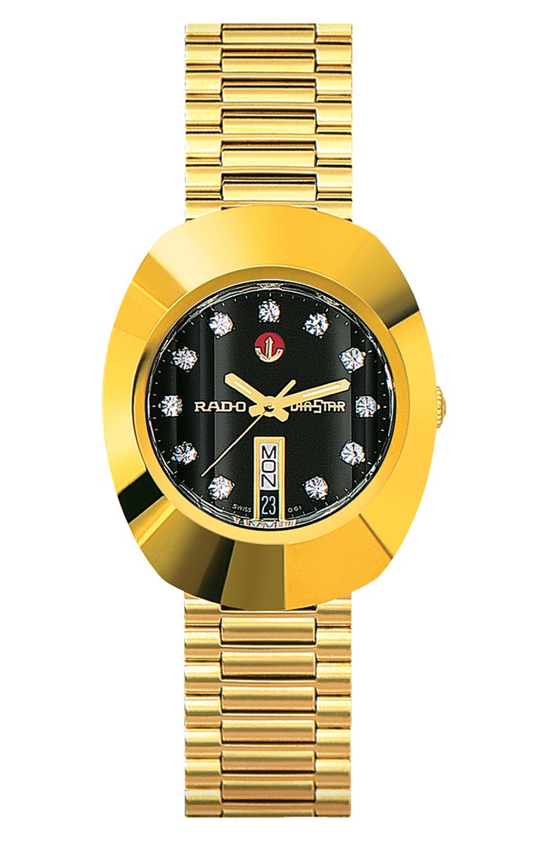 RADO The Original Automatic Bracelet Watch, 35mm, Main, color, Black