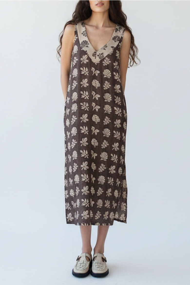 Beth Reversible V-neck Shift Dress, Main, color, Botanical