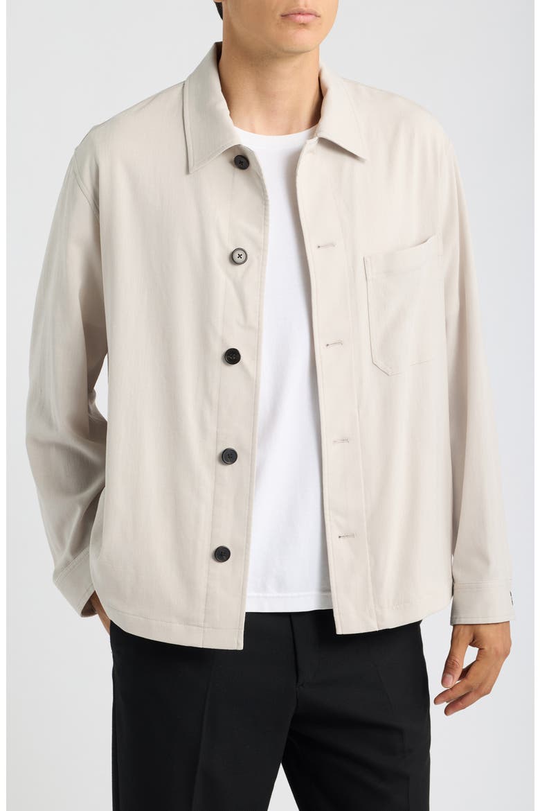 Performance Shirt Jacket, Main, color, SILVER CLOUD