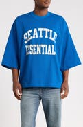Fear of God Essentials Seattle Seahawks Merch Oversize Cotton Graphic T-Shirt