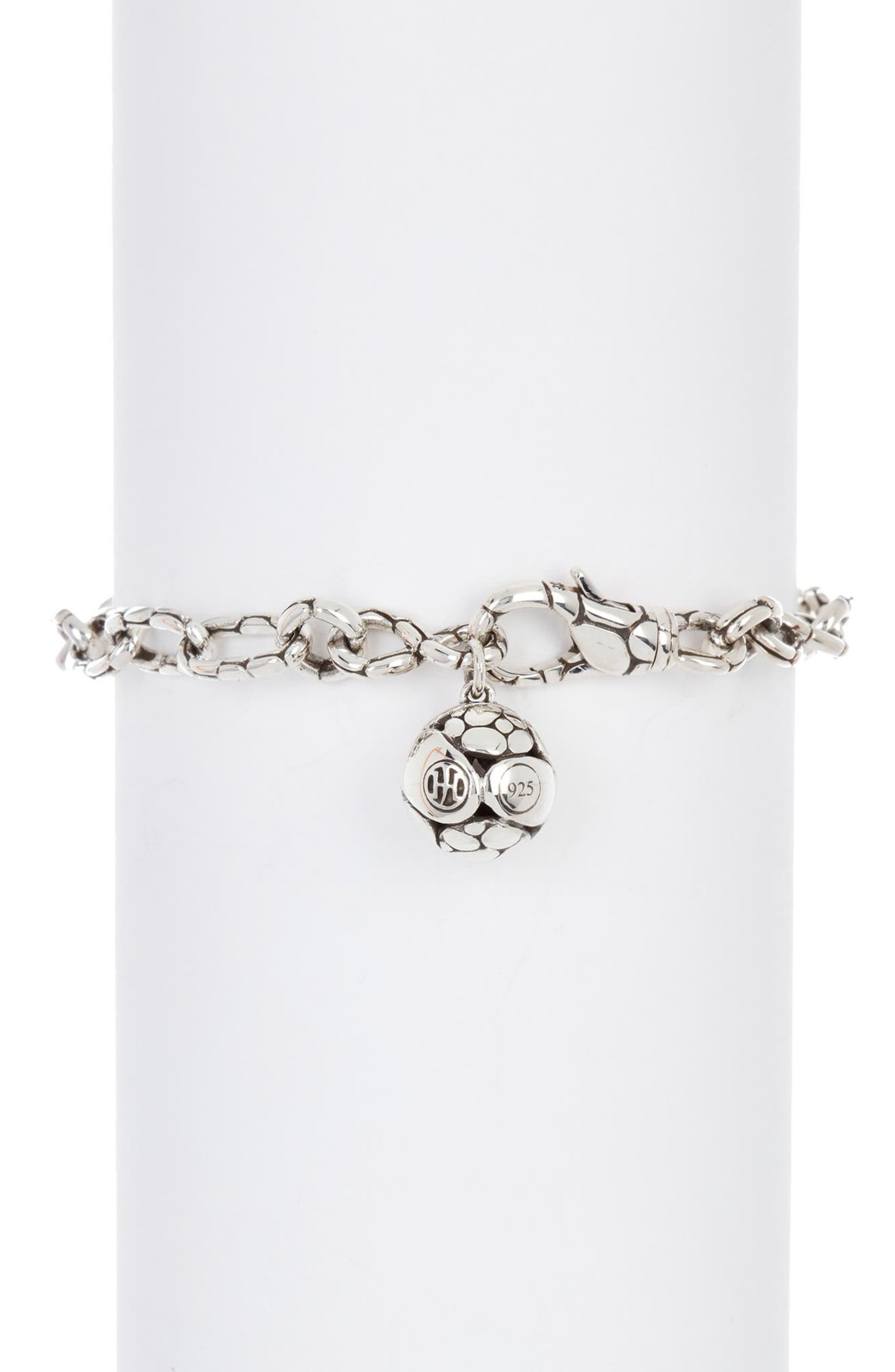 John Hardy Sterling Silver Kali Link Ball Charm Bracelet (Women ...