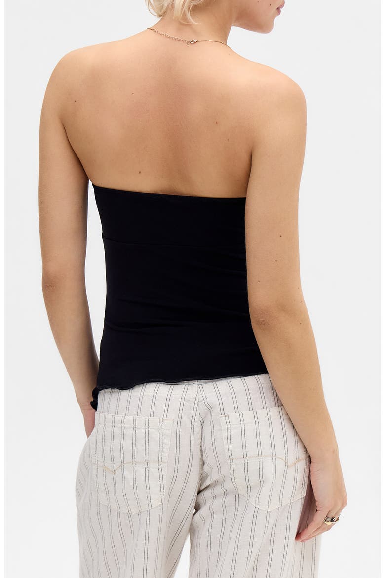 Rem Cinched Strapless Top, Alternate, color, BLACK