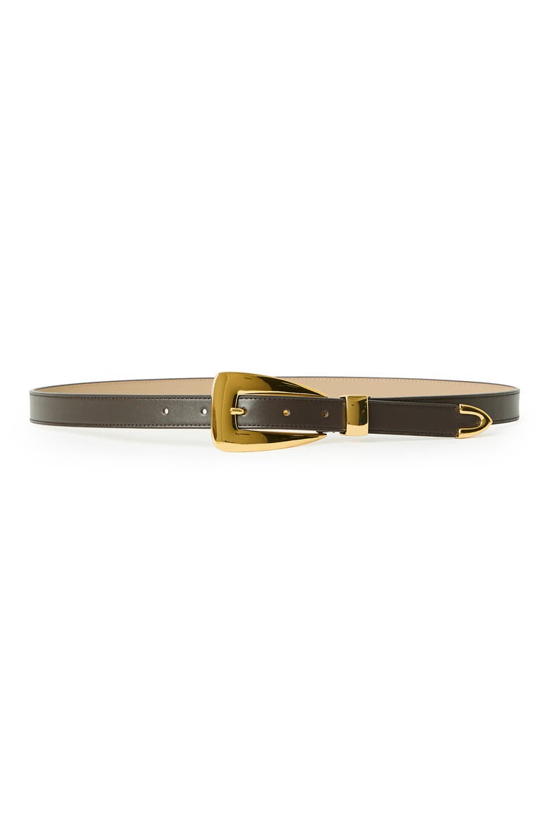 Briar Leather Belt, Main, color, ESPRESSO GOLD