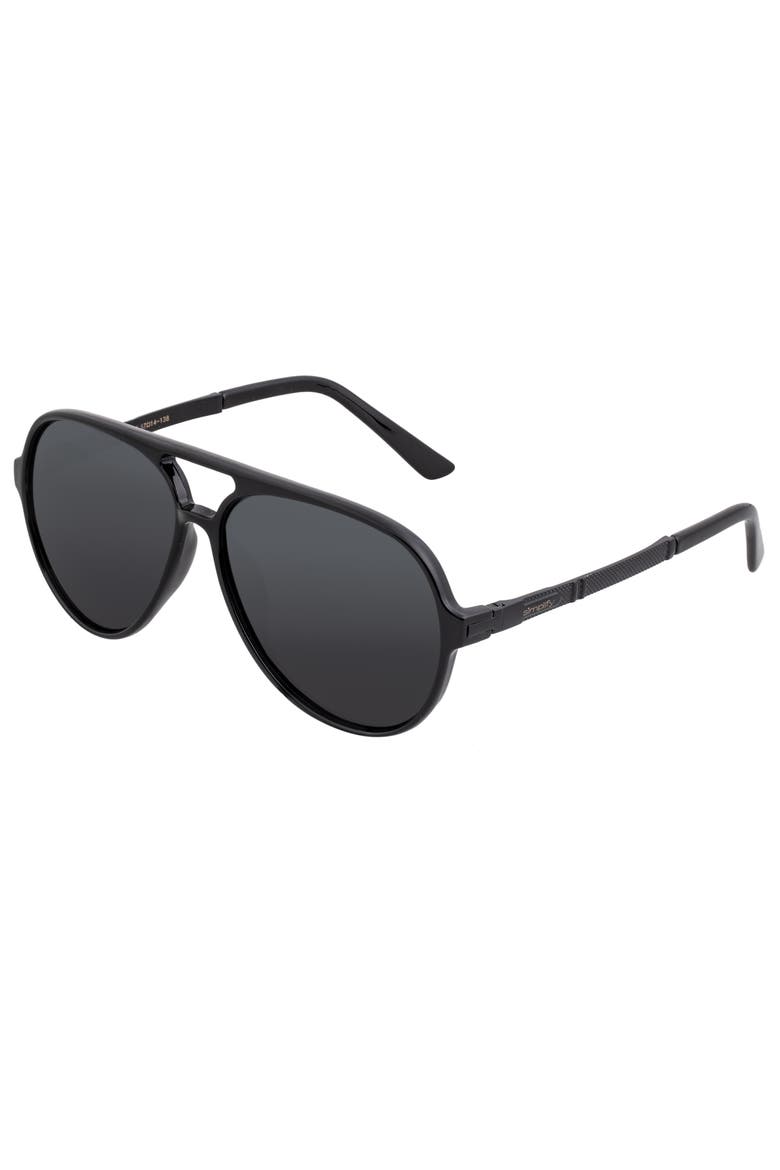 Spencer Polarized Sunglasses, Main, color, Gloss Black/Black
