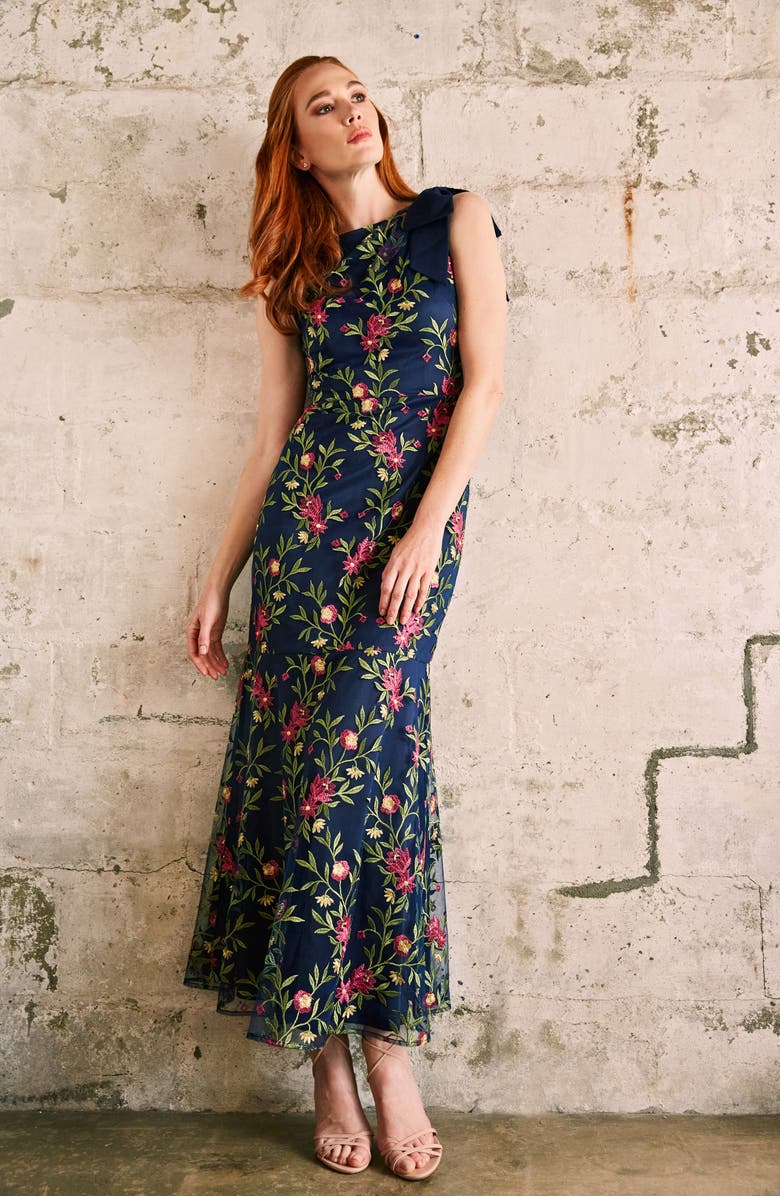 JS Collections Isabella Embroidered Floral Gown, Alternate, color,