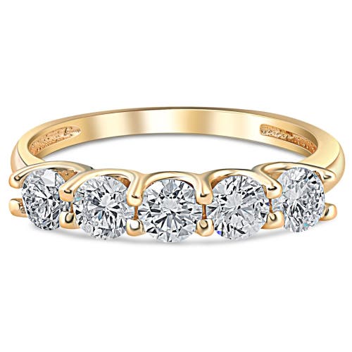 Bliss Diamond 1ct T.w. Five Stone Diamond Wedding Ring 14k Or Gold Lab Grown In 14k Yellow Gold