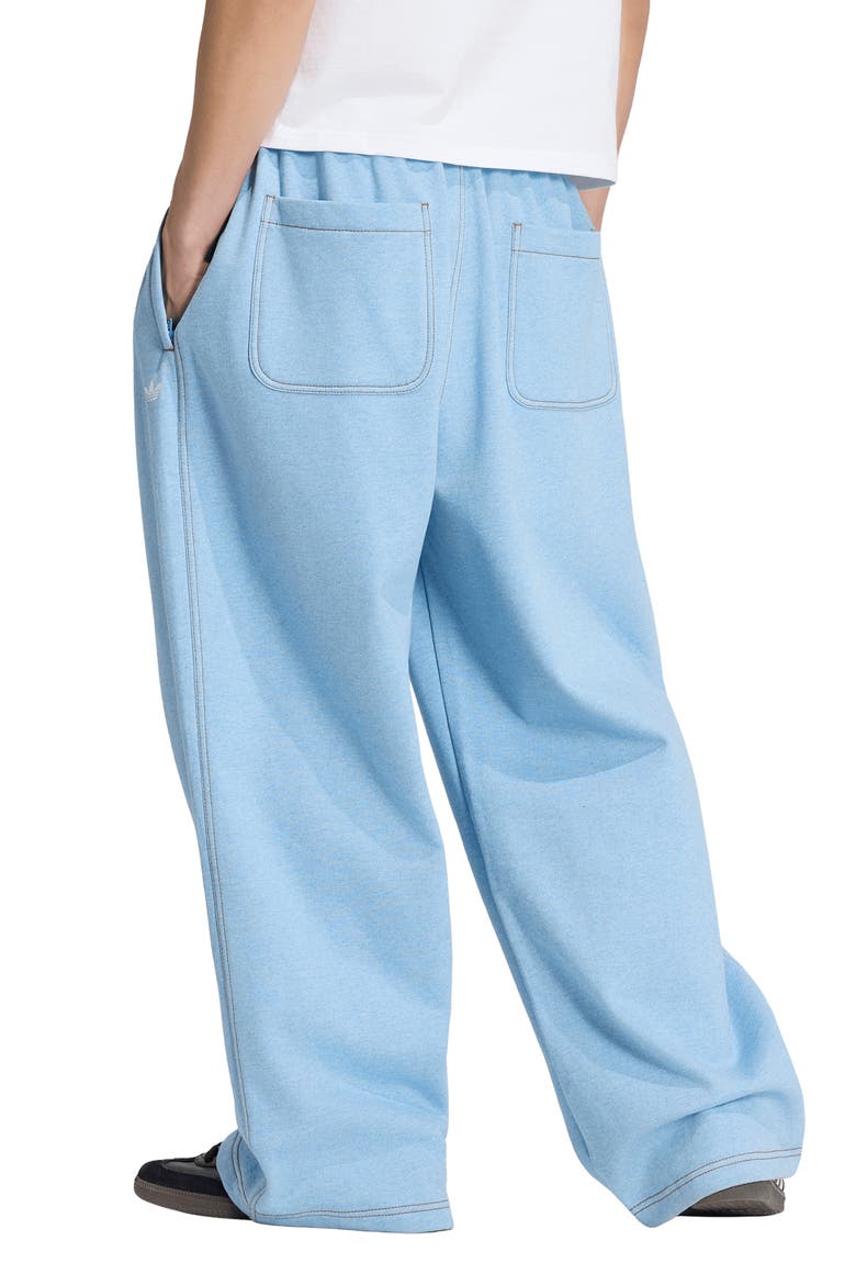 Trefoil Essentials Fleece Sweatpants, Alternate, color, LIGHT BLUE MEL