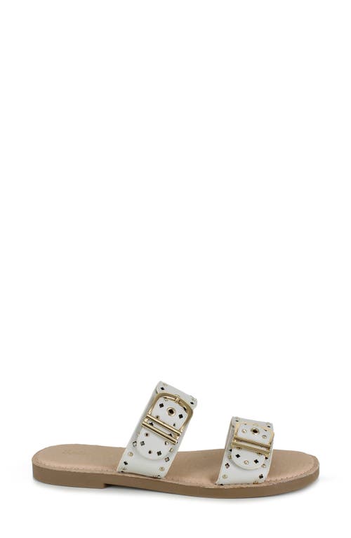 Splendid Leena Slide Sandal In White Sand