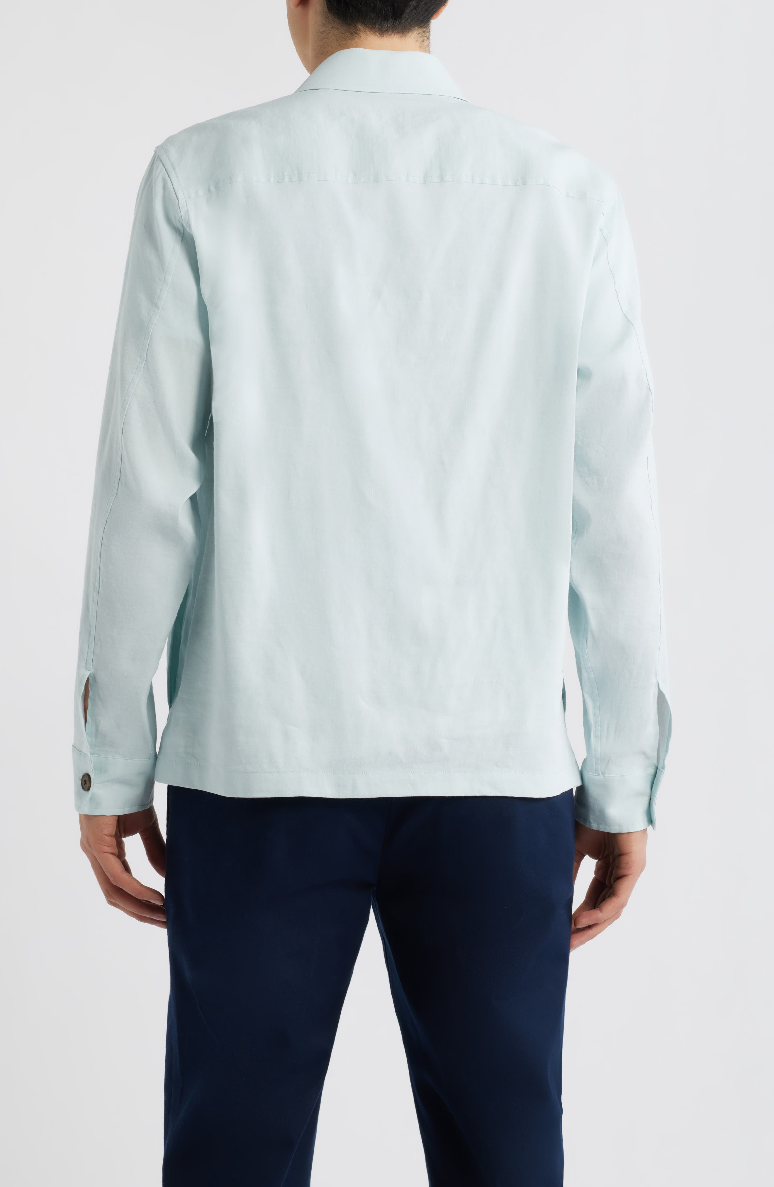 Linen Blend Overshirt Jacket - image 2