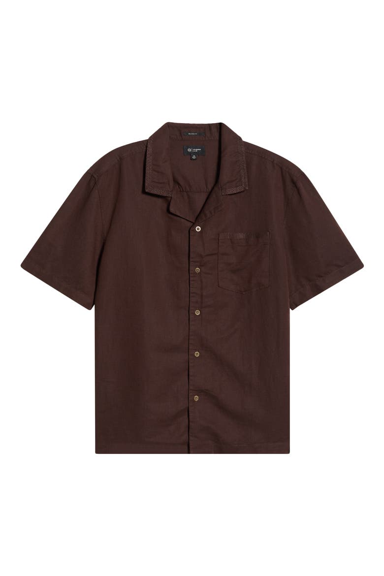 Foster Linen & Cotton Camp Shirt, Alternate, color, OAK BARREL